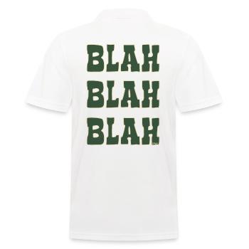 Chatter and gossip: blah blah blah - Men's Polo Shirt - white - Back - Kai (181cm)