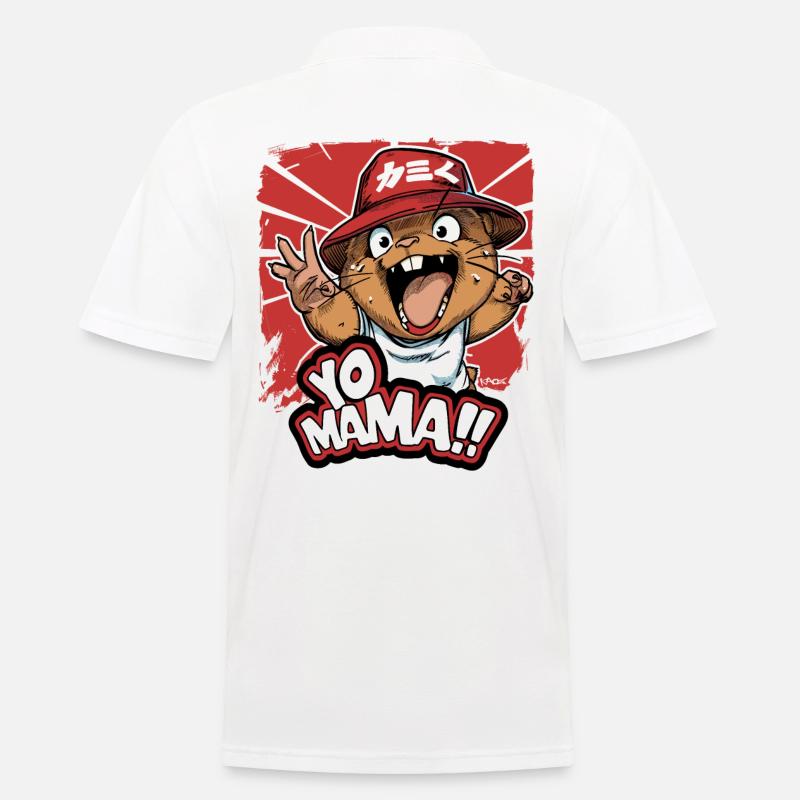 Yo Mama...! cooler Biber Hamster - Männer Poloshirt - Weiß