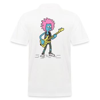 Guitariste de dessin animé pour le rock et la musique - Polo Homme - blanc - Dos - Kai (181cm)