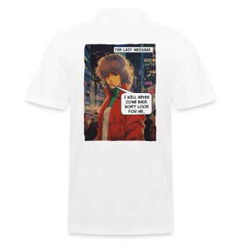Cartoon of the girl who doesn't come back - Men's Polo Shirt - white - Back - Kai (181cm)