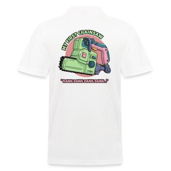 Ma première tronçonneuse - Polo Homme - blanc - Dos - Kai (181cm)