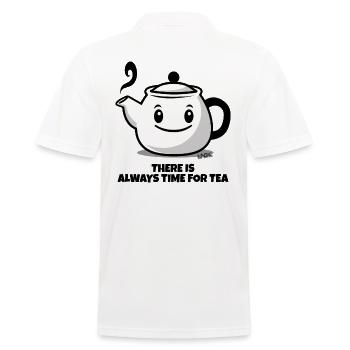 It's always time for tea, the little teapot - Men's Polo Shirt - white - Back - Kai (181cm)