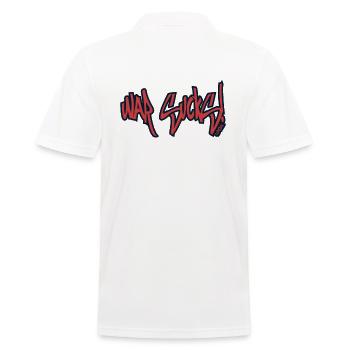 Krieg ist Mist - Männer Poloshirt - Weiß - Hinten - Kai (181cm)