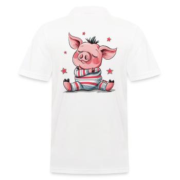 Cochon mignon qui dort - Polo Homme - blanc - Dos - Kai (181cm)