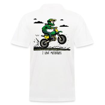 J’adore le motocross - Polo Homme - blanc - Dos - Kai (181cm)