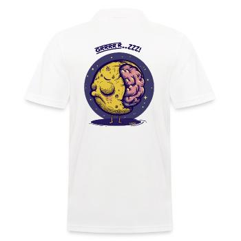 The Sleeping Great Brain of the Moon - Men's Polo Shirt - white - Back - Kai (181cm)