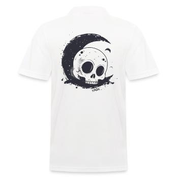 Sleeping skull skull on the moon - Men's Polo Shirt - white - Back - Kai (181cm)