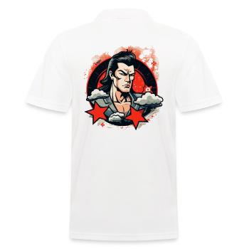 The most attractive Japanese man - Men's Polo Shirt - white - Back - Kai (181cm)