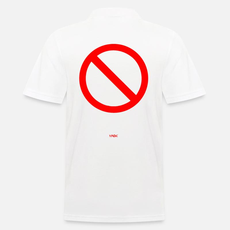 Verboten - Männer Poloshirt - Weiß