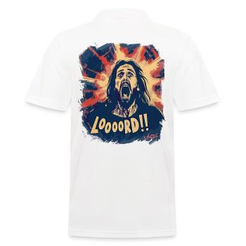 Jesus calls on the Lord, O Lord God! - Men's Polo Shirt - white - Back - Kai (181cm)