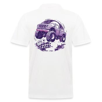 Nacht des nächtlichen Monstertrucks: Monster-Truck - Männer Poloshirt - Weiß - Hinten - Kai (181cm)