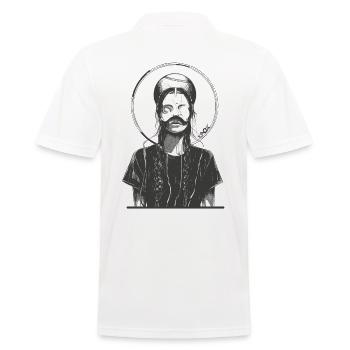 Art fou : Fille de baseball - Polo Homme - blanc - Dos - Kai (181cm)