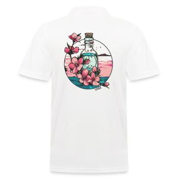 Fleurs roses : une belle nature dans une bouteille - Polo Homme - blanc - Dos - Kai (181cm)