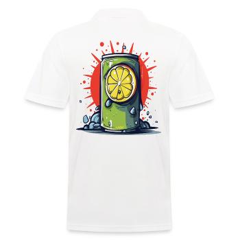 Erfrischende Dose Limonaden-Soda für den Sommer - Männer Poloshirt - Weiß - Hinten - Kai (181cm)