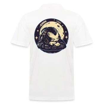 Fatigué mignon chasseur extraterrestre lune et étoiles - Polo Homme - blanc - Dos - Kai (181cm)