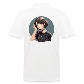 Casual Cool Japonais Anime Girl - Polo Homme - blanc - Dos - Kai (181cm)
