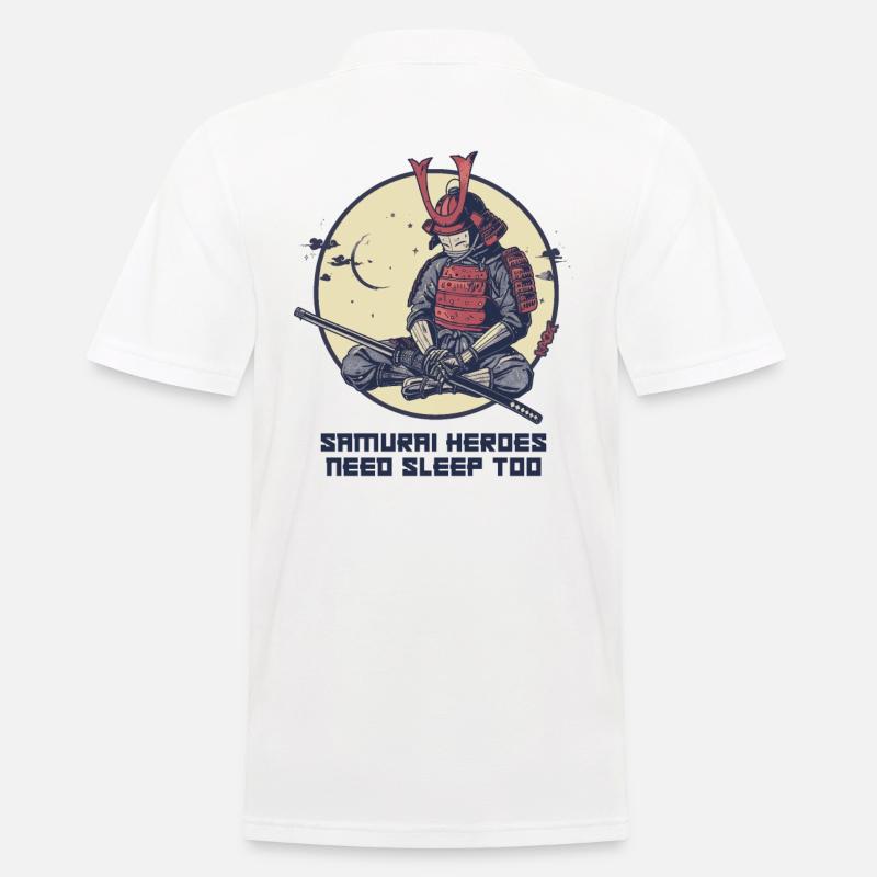 Samurai hero needs sleep - Men's Polo Shirt - white