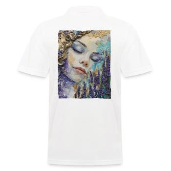 Mädchen schläft im Lavendel - Männer Poloshirt - Weiß - Hinten - Kai (181cm)