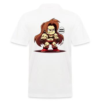 Chibi drôle fille en forme, anime ennuyeux - Polo Homme - blanc - Dos - Kai (181cm)