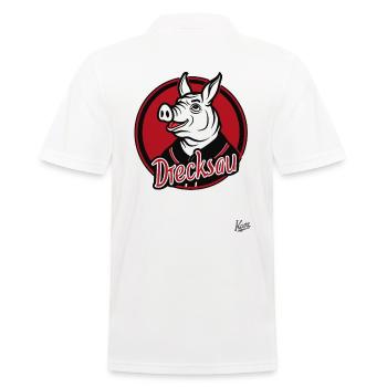 Parodie sportive amusante : Team Dirty Pig - Polo Homme - blanc - Dos - Kai (181cm)