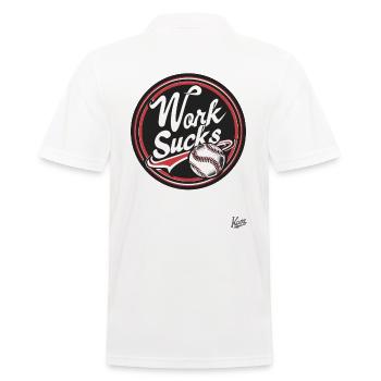 Work is annoying - Men's Polo Shirt - white - Back - Kai (181cm)