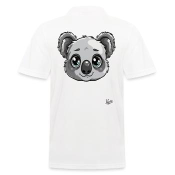 Cute Cuddly Cartoon: Koala - Men's Polo Shirt - white - Back - Kai (181cm)