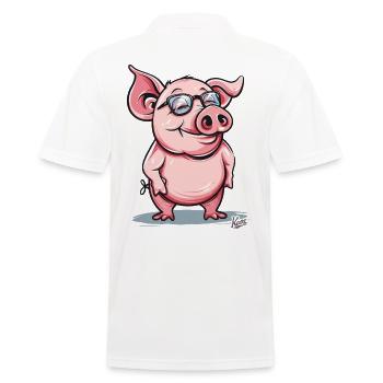 Un cochon intelligent - Polo Homme - blanc - Dos - Kai (181cm)