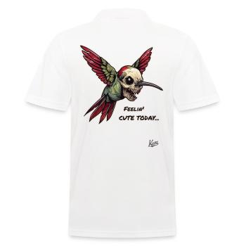 Goblin-Kopf-Schädel: Kolibri fühlt sich süß - Männer Poloshirt - Weiß - Hinten - Kai (181cm)