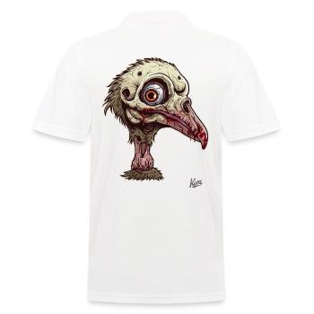 Zombie Straußenvogel Vogel - Männer Poloshirt - Weiß - Hinten - Kai (181cm)