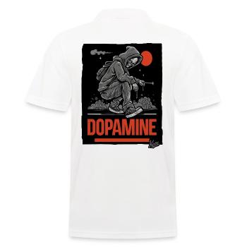 Graffiti Artist Skelet Skull Dopamine - Men's Polo Shirt - white - Back - Kai (181cm)