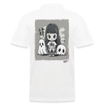 Jolie fille chibi du Japon et fantômes - Polo Homme - blanc - Dos - Kai (181cm)