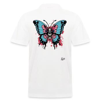 Clown Schmetterling - Männer Poloshirt - Weiß - Hinten - Kai (181cm)