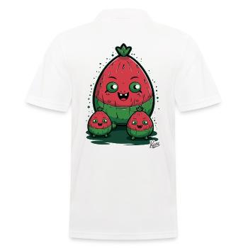 Fruity family: The melon melon - Men's Polo Shirt - white - Back - Kai (181cm)