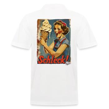 Chère dame avec une énorme glace gaufrée - Polo Homme - blanc - Dos - Kai (181cm)