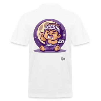 Süßer müder kleiner Kleinkind-Wrestler schläft - Männer Poloshirt - Weiß - Hinten - Kai (181cm)