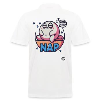 I need a nap, tired monster - Men's Polo Shirt - white - Back - Kai (181cm)
