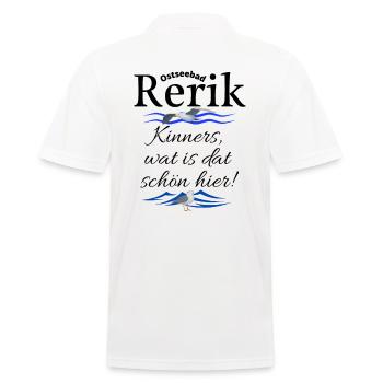 Rerik Ostseebad Spruch Möwe - Männer Poloshirt - Weiß - Hinten - Kai (181cm)