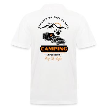 Camping Caravanes & Camping Amis - Polo Homme - blanc - Dos - Kai (181cm)