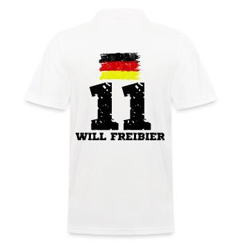 Deutschland Sauf Trikot Mallorca Fußball Party - Männer Poloshirt - Weiß - Hinten - Kai (181cm)