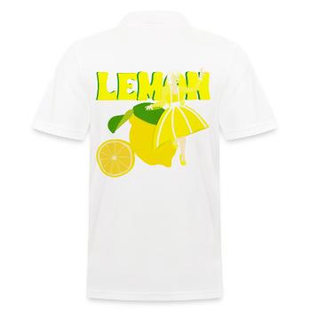 Vintage Retro Rockabilly Lemon Pinup - Men's Polo Shirt - white - Back - Kai (181cm)