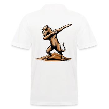 Dabbing Camel. Flair arabe dans le désert de Dubaï - Polo Homme - blanc - Dos - Kai (181cm)