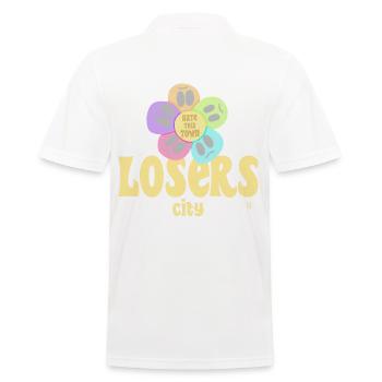 Grunge Teen Vibes - Männer Poloshirt - Weiß - Hinten - Kai (181cm)