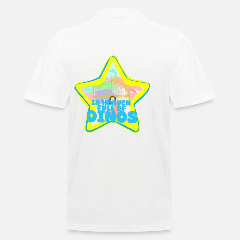 Dinosaurier-Paradies - Männer Poloshirt - Weiß