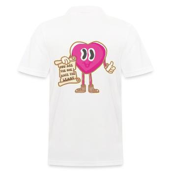 Mascotte vintage amour et tolérance - Polo Homme - blanc - Dos - Kai (181cm)