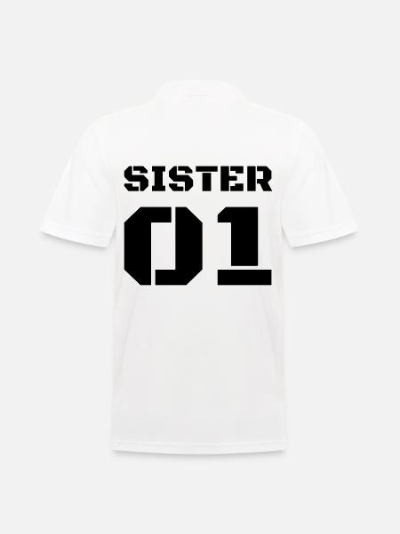 T-Shirt Design "Sister 01" - Men's Polo Shirt - white