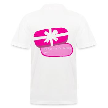 iMessage Girl Power Gift - Men's Polo Shirt - white - Back - Kai (181cm)
