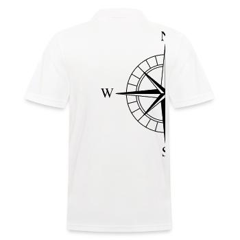 compass - Men's Polo Shirt - white - Back - Kai (181cm)