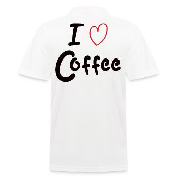 J’adore le café - Polo Homme - blanc - Dos - Kai (181cm)
