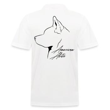 American Akita Profil Chiens Chien Wilsigns - Polo Homme - blanc - Dos - Kai (181cm)