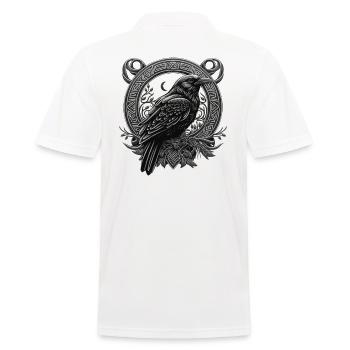 Rabe Krähe Keltisch - Männer Poloshirt - Weiß - Hinten - Kai (181cm)